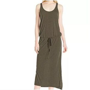 NWOT Lole Sheath Sleeveless Olive Gray Jacey Maxi Dress Women's Small